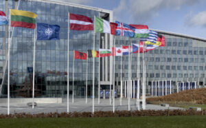 Brussels, Belgium - February 19, 2022: NATO Headquarters