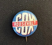Roosevelt Cox political pin