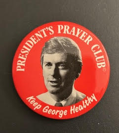 Political pin button of Dan Quayle